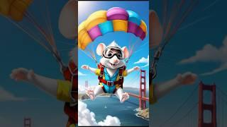 Animals Skydiving Golden Gate Bridge.  #animals #skydiving #shortvideo