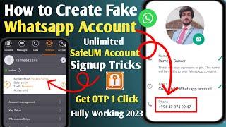 How to Create Fake Whatsapp Account 2023 | How to Signup SafeUM Account | Fake Whatsapp Kaise Banaye