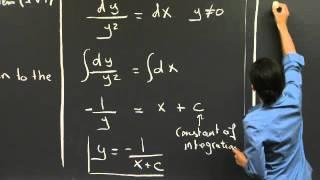 Separable Equations | MIT 18.03SC Differential Equations, Fall 2011