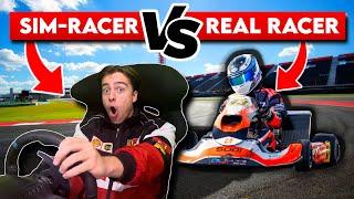 Sim-Racer VS Real Racer KARTING CHALLENGE!!