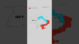 Shocking Development in the Ukrainian War Map. One Year of War #shorts #warinukraine