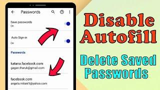 Delete saved passwords in google chrome  ||  Google chrome autocomplete off