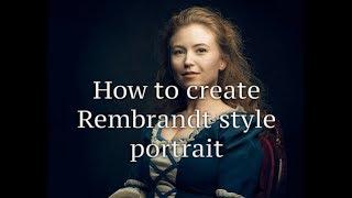 How to Retouch in Photoshop to create Rembrandt look on the portrait. Victorian style.