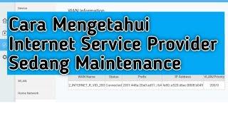 Cara Mengetahui Apakah Internet Service Provider Sedang Maintenance