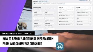 Removing Additional Information from Woocommerce Checkout