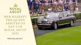 Her Majesty The Queen Arrives On Day 5 Of Royal Ascot 2021