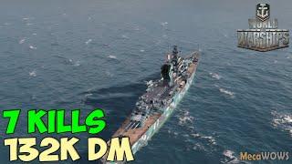 World of WarShips | Charles Martel | 7 KILLS | 132K Damage - Replay Gameplay 1080p 60 fps