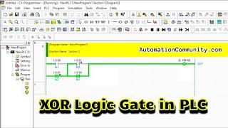 XOR Logic Gate in PLC Ladder Diagram - EXOR - Logic and Truth table
