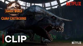 Blue VS Scorpius Rex | JURASSIC WORLD CAMP CRETACEOUS | NETFLIX