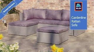 Aldi rattan effect corner sofa set