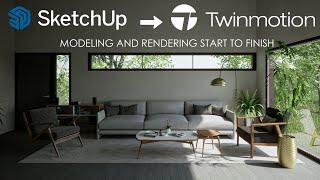 SketchUp to Twinmotion Interior Living Room Scene Workflow Tutorial