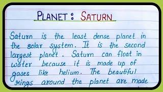 Essay on Planet: Saturn, About planet Saturn, Solar system planet Saturn, 6th planet