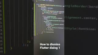 How to dismiss Flutter dialog  automatically 1