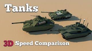 Fastest Tanks In The World - Speed Comparison 3D
