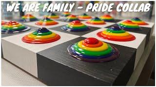 BLOB ART Pride Collaboration - 'WE ARE FAMILY' Blob painting with recipe and  DUTCH POUR #257