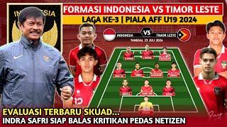 INI BARU FORMASI IDEAL .LINE UP TERBARU  TIMNAS INDONESIA VS TIMOR LESTE PIALA AFF U19 2024