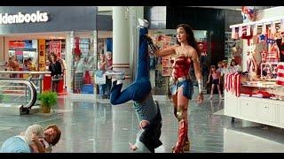 Wonder Woman (Gal Gadot) Captures Bank Robbers in a Mall "Wonder Woman 1984" 1080P BD