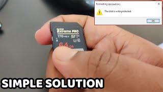 The Disk is Write Protected SD Card How to Format