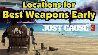 Just Cause 3 - Locations for Best Weapons Early