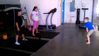 Brayden Garon Teaches Kids Kettlebell Kamp