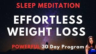 Sleep Meditation for Effortless Weight Loss & Exercise Motivation with Music