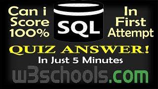 SQL Quiz at w3schools.com