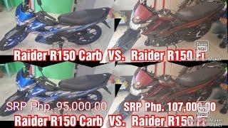 Raider R150 Carb Vs. Raider R150 Fi | Actual Picture and SRP | Edward BarGain TV