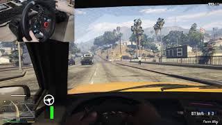 GTA 5 Taxi Driver Roleplay (Logitech G29 + Shifter)