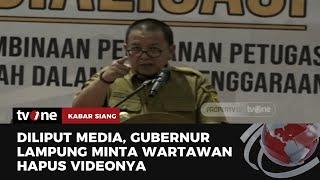 Gubernur Lampung Tegur Bawahan Ngobrol saat Dirinya Pidato | Kabar Siang tvOne