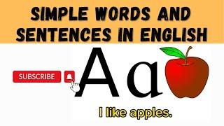 Simple Words and Sentences in English || English Listening and Speaking Practice English Learning