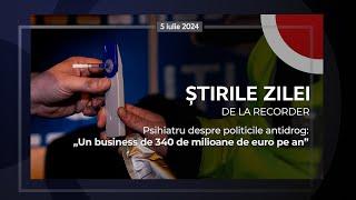 5 IULIE 2024. Psihiatru despre politicile antidrog: „Un business de 340 de milioane de euro pe an”