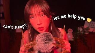 ASMR mic scratching & ear to ear whispers (with fluffy and foam mic covers)