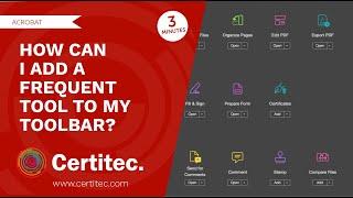How can I add a tool to my toolbar in Acrobat?
