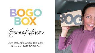 doTERRA BOGO BOX November 2022 - main uses of the 10 essential oils