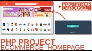 [4] PHP Project: eCommerce Website System Homepage - BOOTSTRAP CAROUSEL SLIDER - HTML CSS Bootstrap