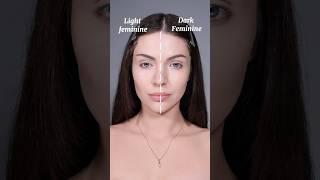 Light feminine vs dark feminine makeup #makeup