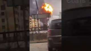Новые кадры ракетного удара по вокнному аэродрому в Ивано-Франковске