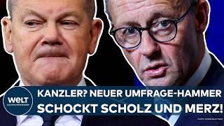 DEUTSCHLAND: Paukenschlag bei Kanzlerfrage! Neue Umfrage! Weder Olaf Scholz noch Friedrich Merz vorn