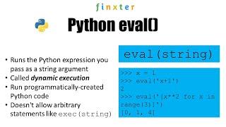 Python eval() -- How to Dynamically Evaluate a Code Expression in Python