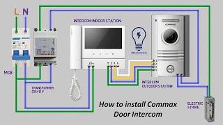 Wiring and connection of the commax video door phone | installation video phone commax