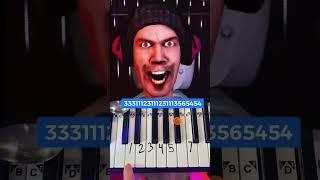 Wednesday Skibidi toilet meme  piano tutorial