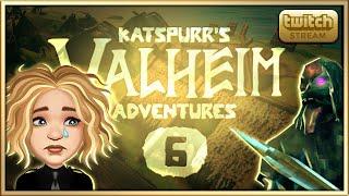 Taking down an entire Draugr village! - KatsPurr's Live Stream Adventures in Valheim - Part 6