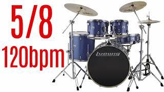 5/8 Odd Time beat Drums only Backing Track