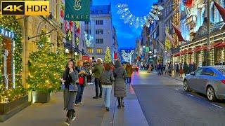 Christmas Decor in Posh London Streets Walking in Mayfair | Central London [4K HDR]