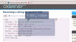 PHP Tutorial : Reversing a string by word in PHP