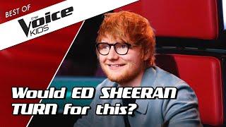 TOP 10 | BEST ED SHEERAN Blind Auditions in The Voice Kids (part 1)