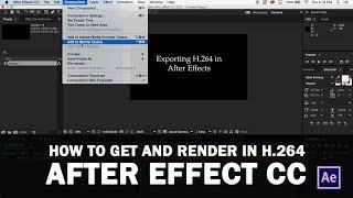 How to install H.264 video codec in After Effects CC 2015, 2016, 2017