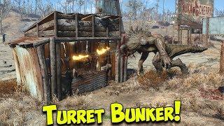 Fallout 4 - Best Settlement Defence | Turret Bunker