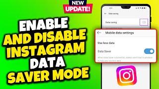 How To Enable And Disable Instagram Data Saver Mode 2024 | Full guide