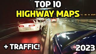TOP 10 Highway Maps with TRAFFIC for Assetto Corsa! 2023